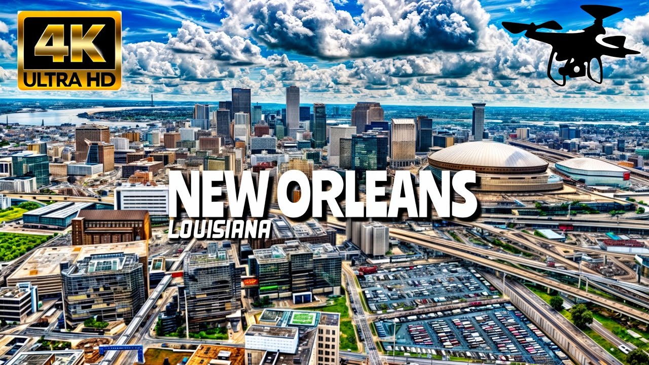 New Orleans, Louisiana In 4K By Drone - Amazing View Of New Orleans, Louisiana