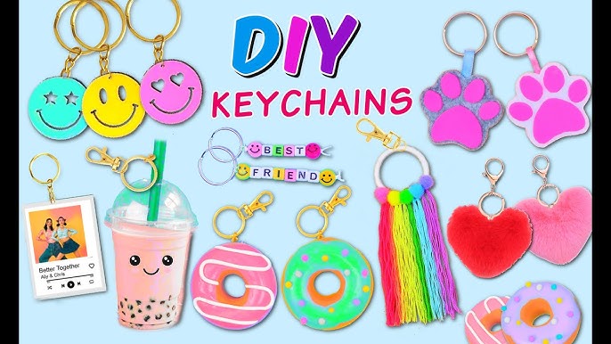 how to make keychain ring / how to make keychain ring without wire / DIY keychain  ring 