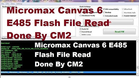 Micromax Canvas 6 E485 Flash File Read Done By CM2