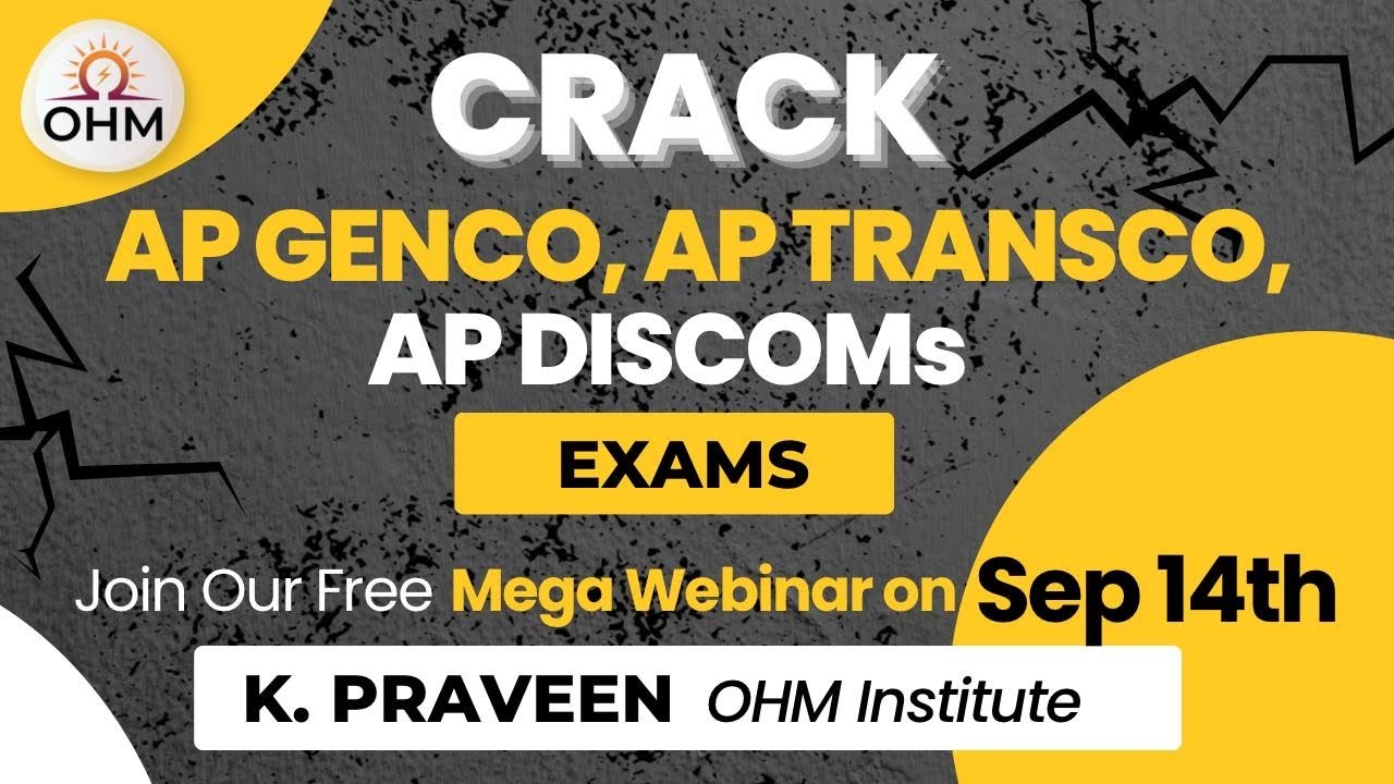 AP GENCO | AP TRANSCO | AP DISCOMS | Free Mega Webinar | Complete Preparation Strategy by Experts 