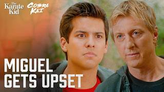 Miguel Gets Upset With Johnny | Cobra Kai (Xolo Maridueña, William Zabka)