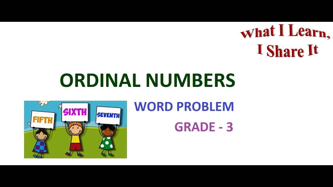 problem solving with ordinal numbers