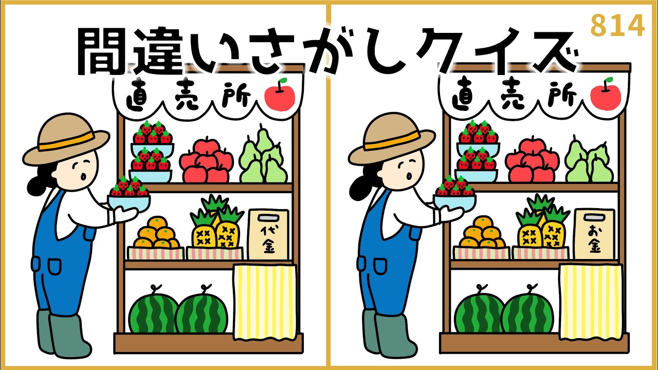 【間違い探しクイズ】夏の暑さを吹き飛ばす！高齢者向け脳トレ【難問あり】#814