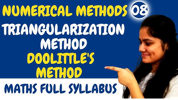 Introduction to LU Decomposition method |Triangularization method|Numerical Methods|Dream Maths