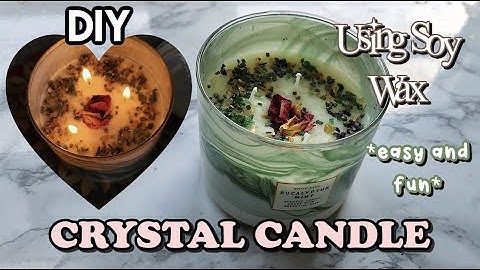 🌟 how to make a candle with crystal, herbs, and essential oils 🌿✨💎 (easy steps)