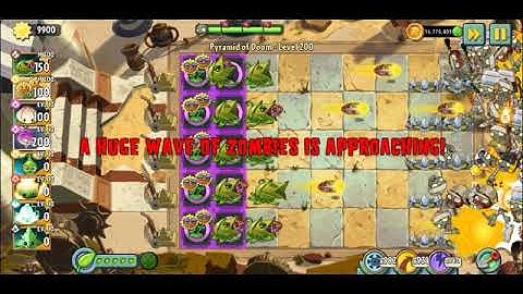 Plants vs Zombies 2 Endless Run Pyramid of Doom Level 200