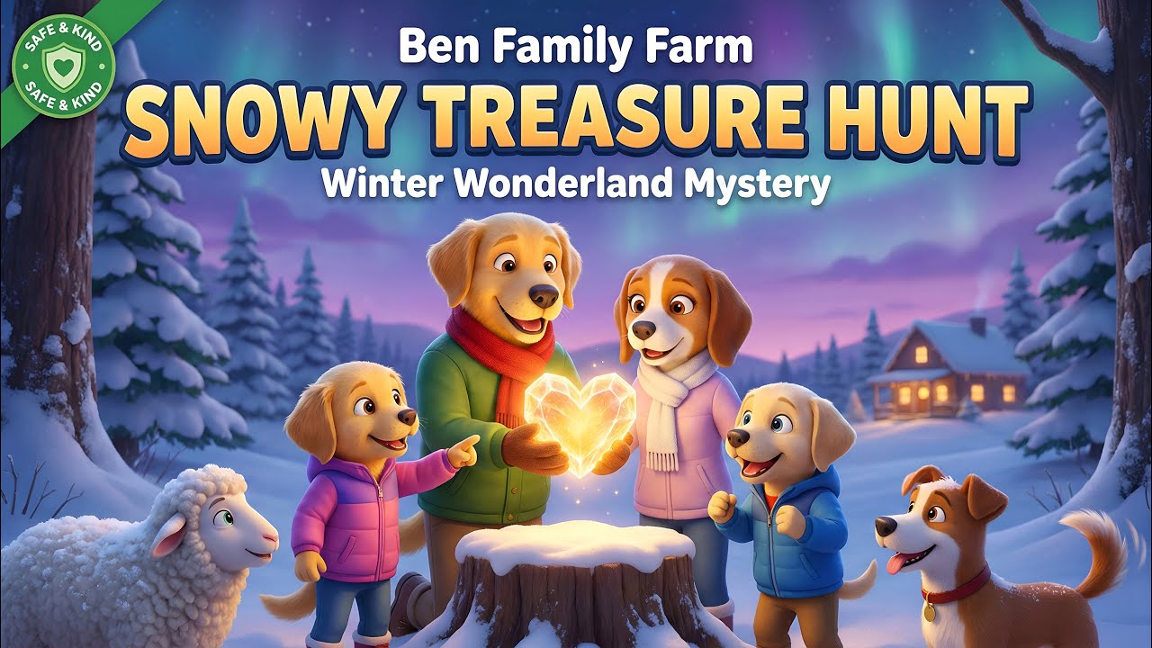 Ben Family Farm – Snowy Treasure Hunt Winter Wonderland Mystery! ❄️ Safe Winter Cartoon for Kids
