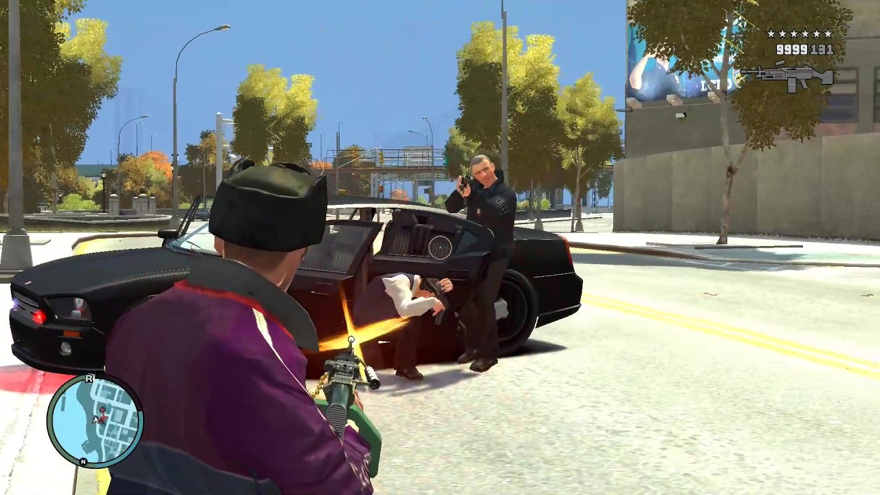 GTA 4 - NIKO | POLICE STATION SHOOTOUT & FIGHT WITH FIB + SIX STARS