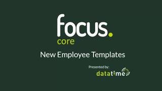 Focus Tutorial |  Employee Profile Templates
