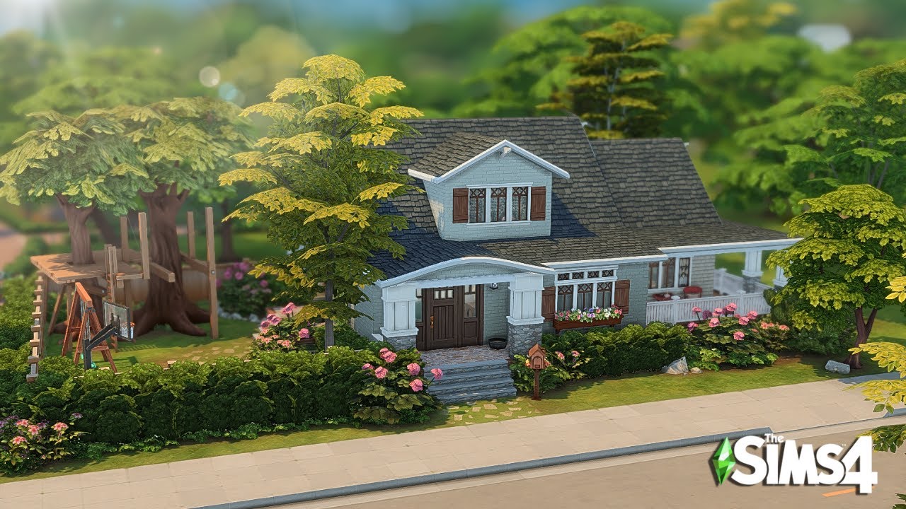Cozy Family Craftsman 🏡 | Sims 4 Speed Build | NO CC