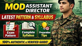 MOD Assistant Director Test 2026 | Latest Paper Pattern & Complete Syllabus (100% Verified) 