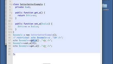 PHP Tutorial   Advanced   04 03  Using setters and getters