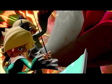 スマブラSP　ロゼッタ　手前やられ+ソラの撃墜演出　ジャイアント状態