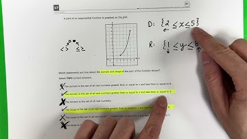 ✌️😄 Domain & Range of Exponential Functions // Algebra I STAAR 2024 // 17
