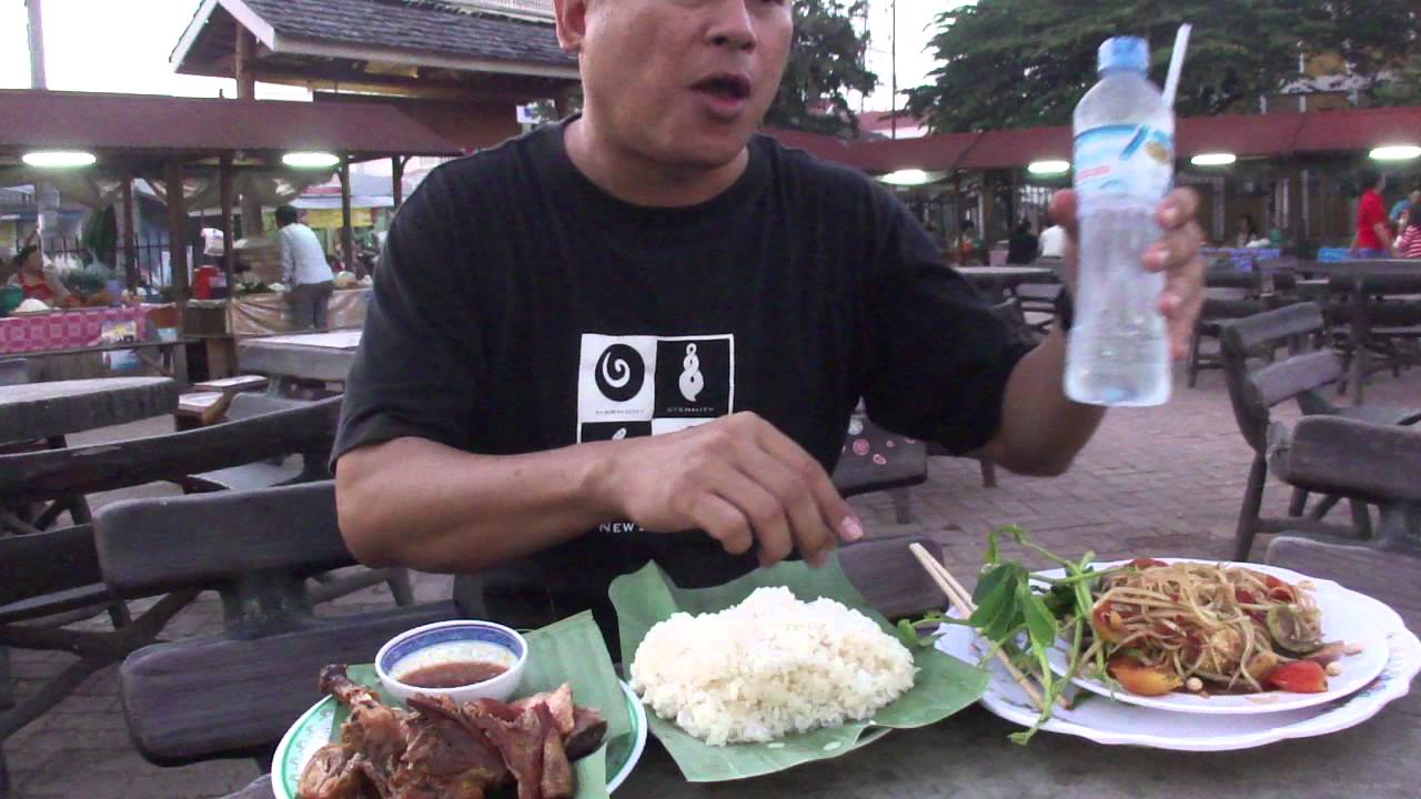 เป็ดย่าง ตำลาว ข้าวเหนียว