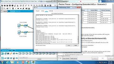 4.2.2.11 Packet Tracer - Configuring Extended ACLs Scenario 2