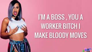 Video thumbnail of "Cardi b Bodak Yellow Money Moves lyrics [ Mp3 Download]"