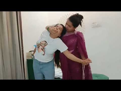 Indian nanad Bhabhi fight, hair pulling and handgag gagtalk2023 custom video Available