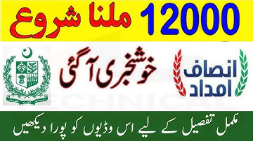 12000 Insaaf Imdad Cash Program Update | check Insaaf imdad application status