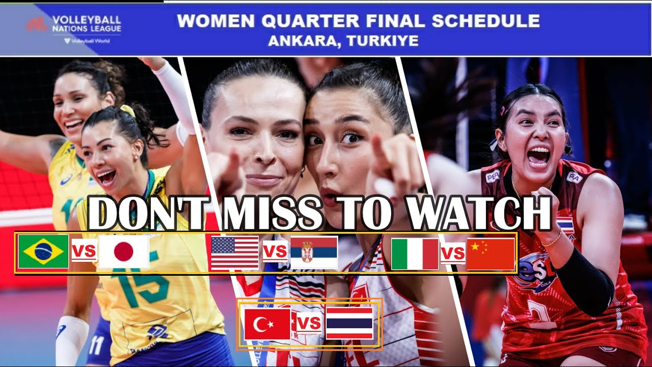 VNL 2022 Quarter Final Schedule Women's Team YouTube