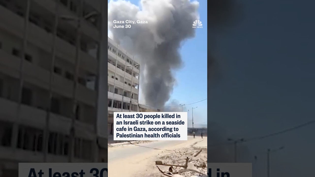 Israeli airstrike on Gaza cafe kills dozens