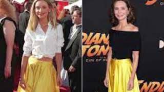 Calista Flockhart Recycles Yellow Skirt from 1999 Emmys at 'Indiana Jones' Premiere ‘Cherish and Rew