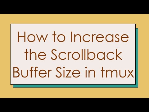 How to Increase the Scrollback Buffer Size in tmux
