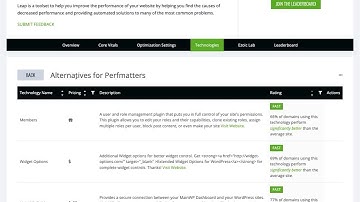 Alternatives to PerfMatters according to Ezoic