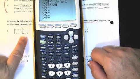 2.1B Graph Systems with Graphing Calculator Sec. 1