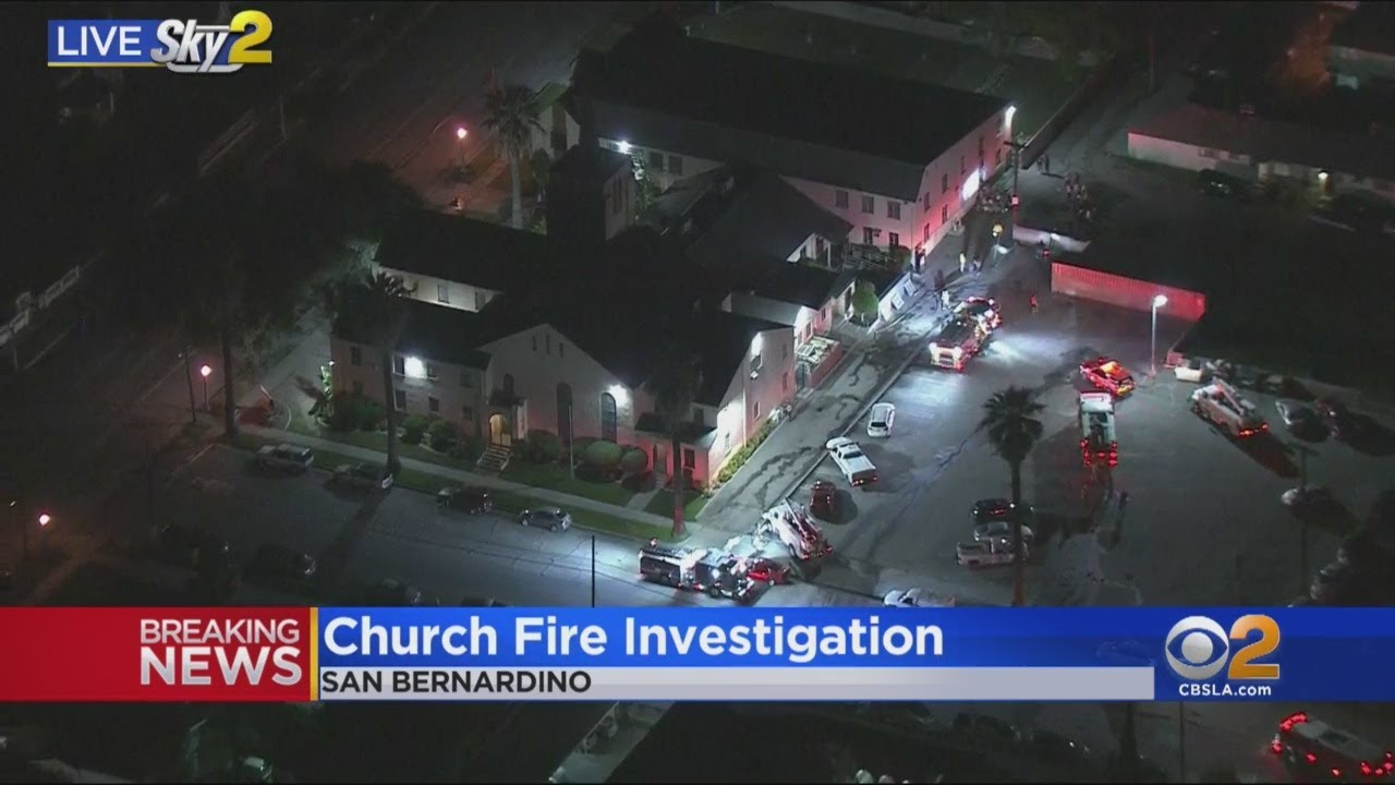 Fire Breaks Out At San Bernardino Church - YouTube