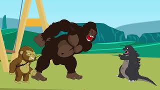 TEAM Godzilla vs Evolution of Team White Godzilla Size Comparison  Godzilla Cartoon Compilation 15
