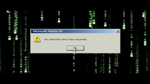 The Matrix Crashes