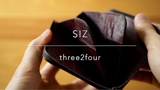 three2four SIZ。機能的なミニL字ファスナー財布の使い方、特徴