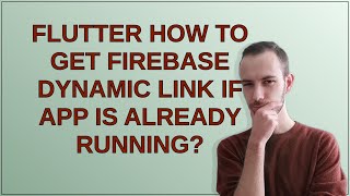 Flutter how to get firebase dynamic link if app is already running