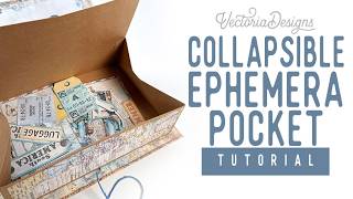 How to create a collapsible ephemera pocket | Collapsible Envelope tutorial