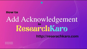 Add acknowledgement of dissertation in ResearchKaro