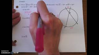 Unit 9 Day 3 Notes Triangle relationships in circles
