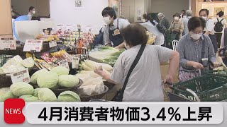 ４月消費者物価3.4％上昇（2023年5月19日）