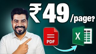 PDF to Excel Conversion work Rs. 49 /page? (Second Salary)