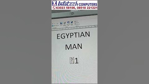 Create Egyptian Man  Word Document | Infotech Computers Bhagya Nagar Kurnool 6302358106 #training
