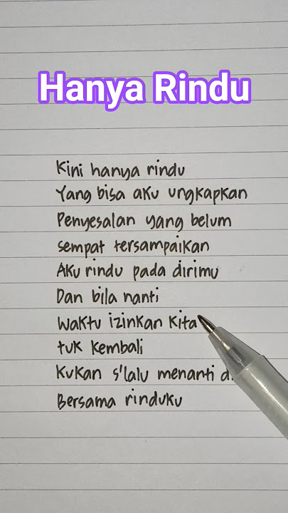 Hanya Rindu - Putri Ariani ( Lirik ) #liriklagu #liriklaguindo #putriariani #hanyarindu #reels