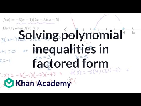 Solving polynomial inequalities in factored form | Precalculus | Khan Academy