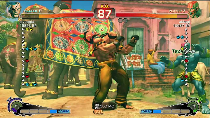 AFG [Sagat] vs akkagi [Dhalsim] SSF4 Japanese Online Ranked Matches - TRUE-HD