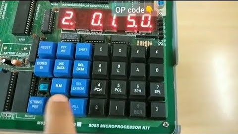 How to enter Opcode in 8085 microprocessor trainer kit