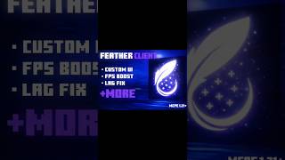 feather client for Minecraft bedrock edition 😱 || download link in full video