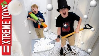 Extreme Toys TV Ping Pong Panic! Magician Mothers Day Nerf Battle!