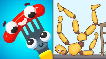 Fork N Sausage VS Ragdoll Break — All Levels Gameplay Android, iOS Games
