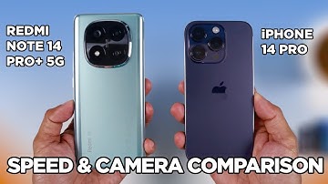 Redmi Note 14 Pro+ 5G vs iPhone 14 Pro SPEED TEST & CAMERA Comparison | Zeibiz
