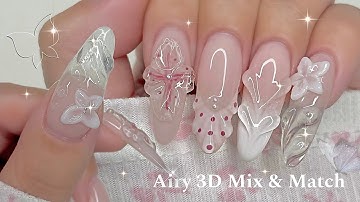 Gel-X Trendy Glass 3D Floral Butterfly Full Nail Tutorial | Step-By-Step | Beginner Friendly