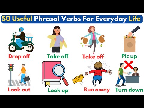 видео: 50 Phrasal Verbs For Everyday Life | Phrasal Verbs | English Vocabulary